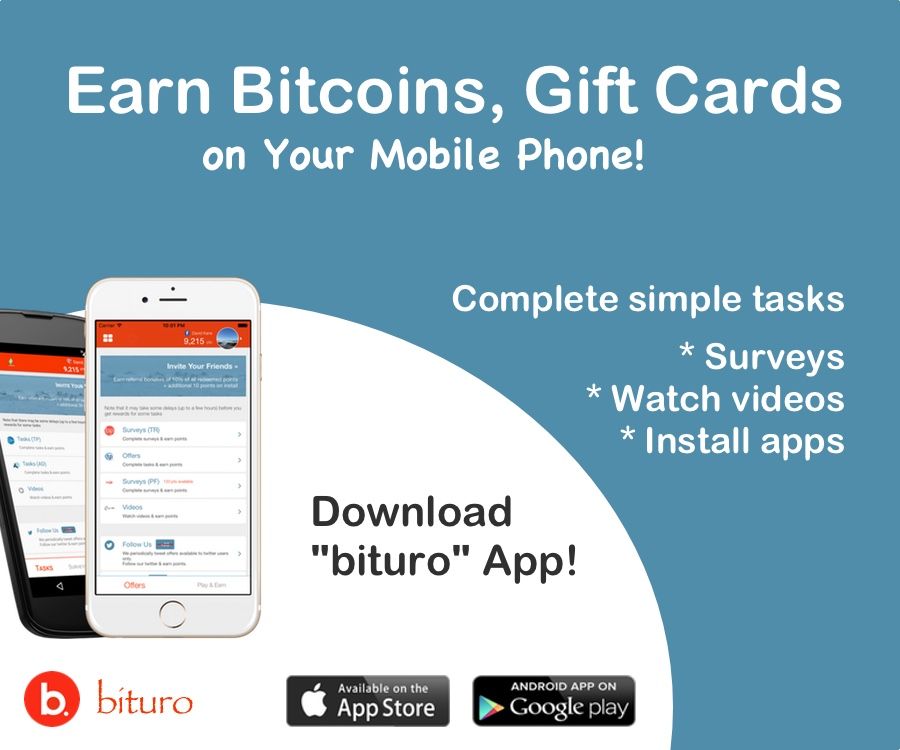 Bituro App Do Surveys To Earn Cry!   pto Bitcoin And Ether Straight - 